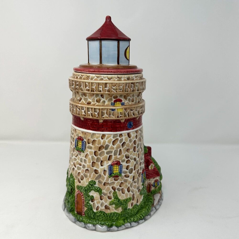 Vintage  1.5” Lighthouse Cookie Jar Canister - Burton & Burton